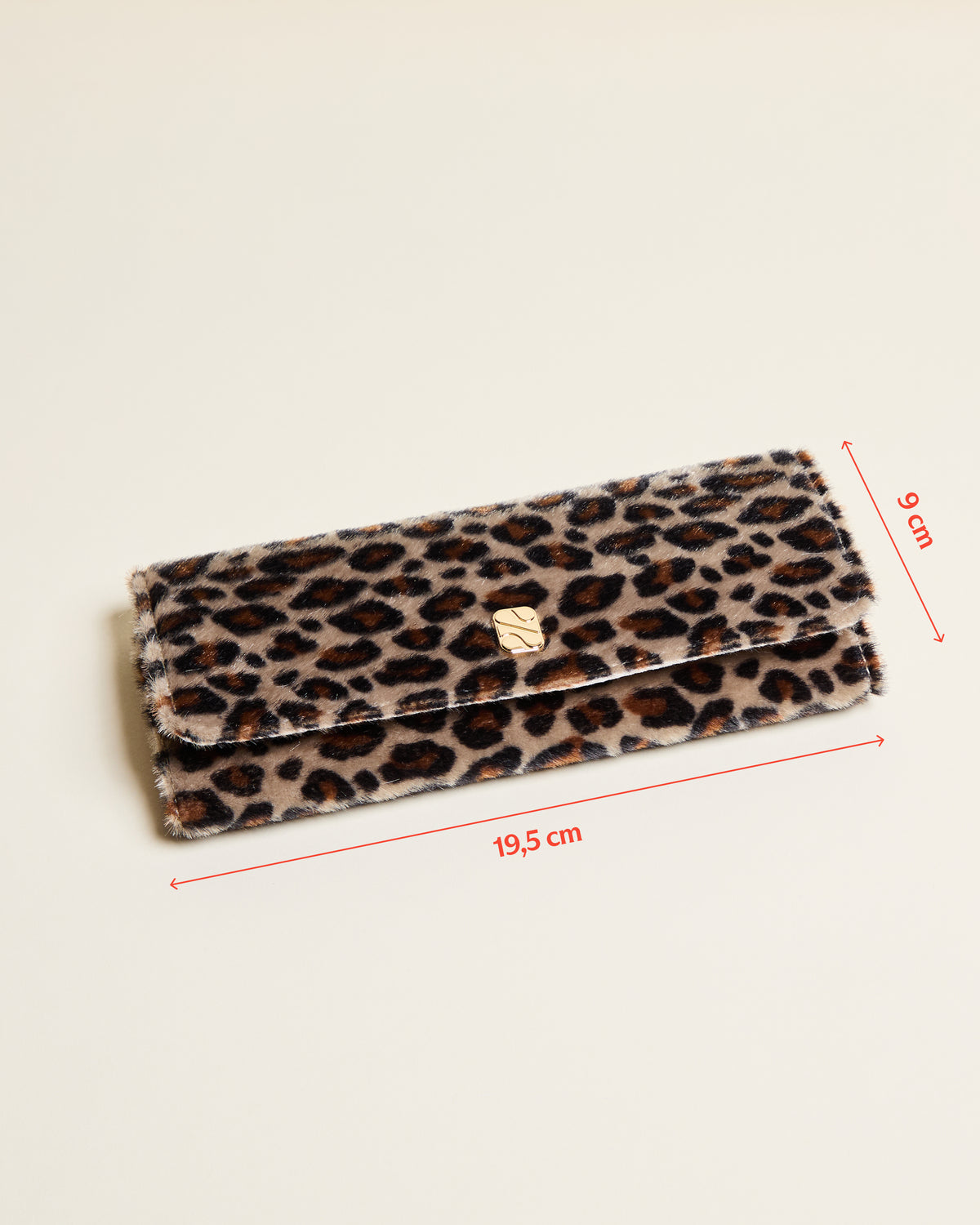 Catherine leopard velvet jewelry pouch
