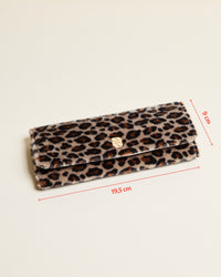 Catherine leopard velvet jewelry pouch