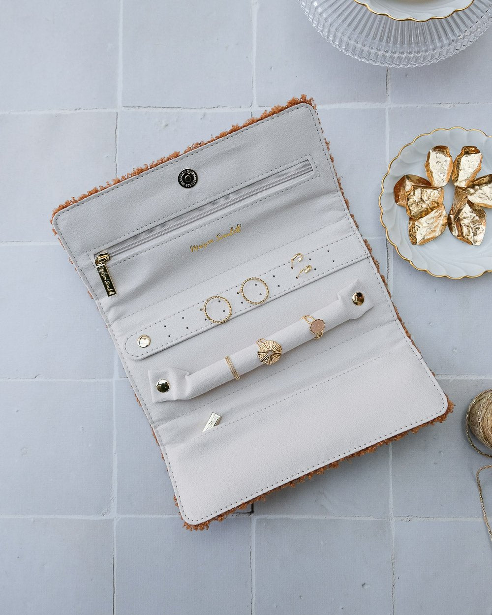 Catherine teddy travel jewelry pouch