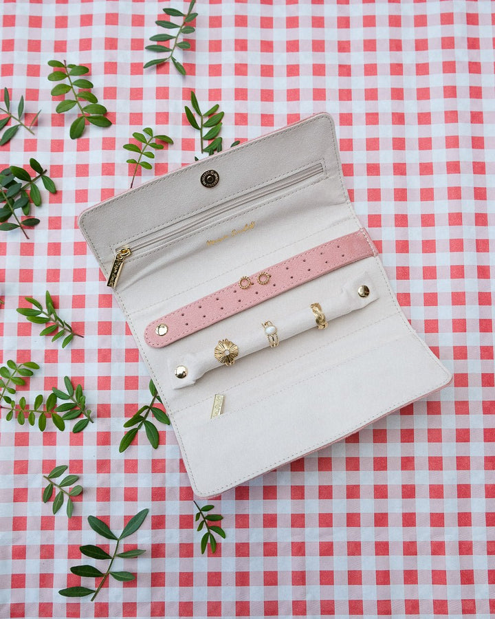 Catherine velvet travel jewelry pouch