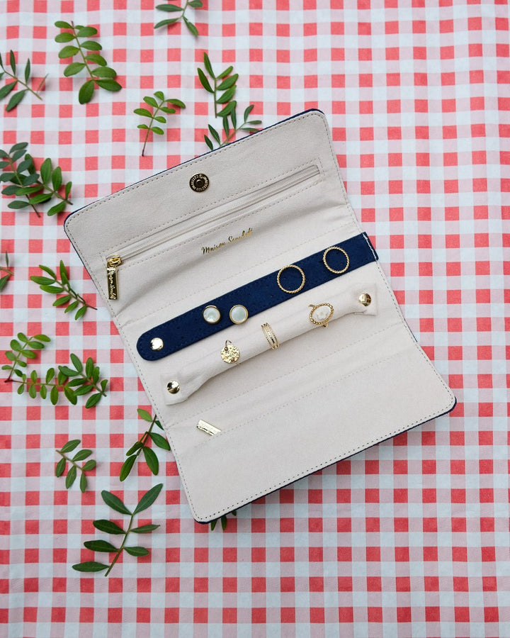 Catherine velvet travel jewelry pouch