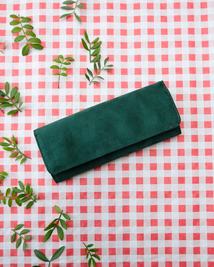 Catherine velvet travel jewelry pouch