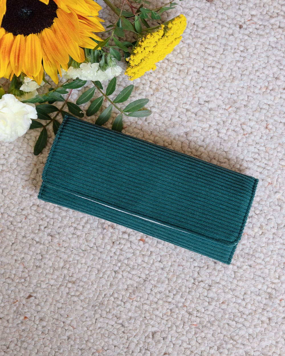 Catherine corduroy travel jewelry pouch