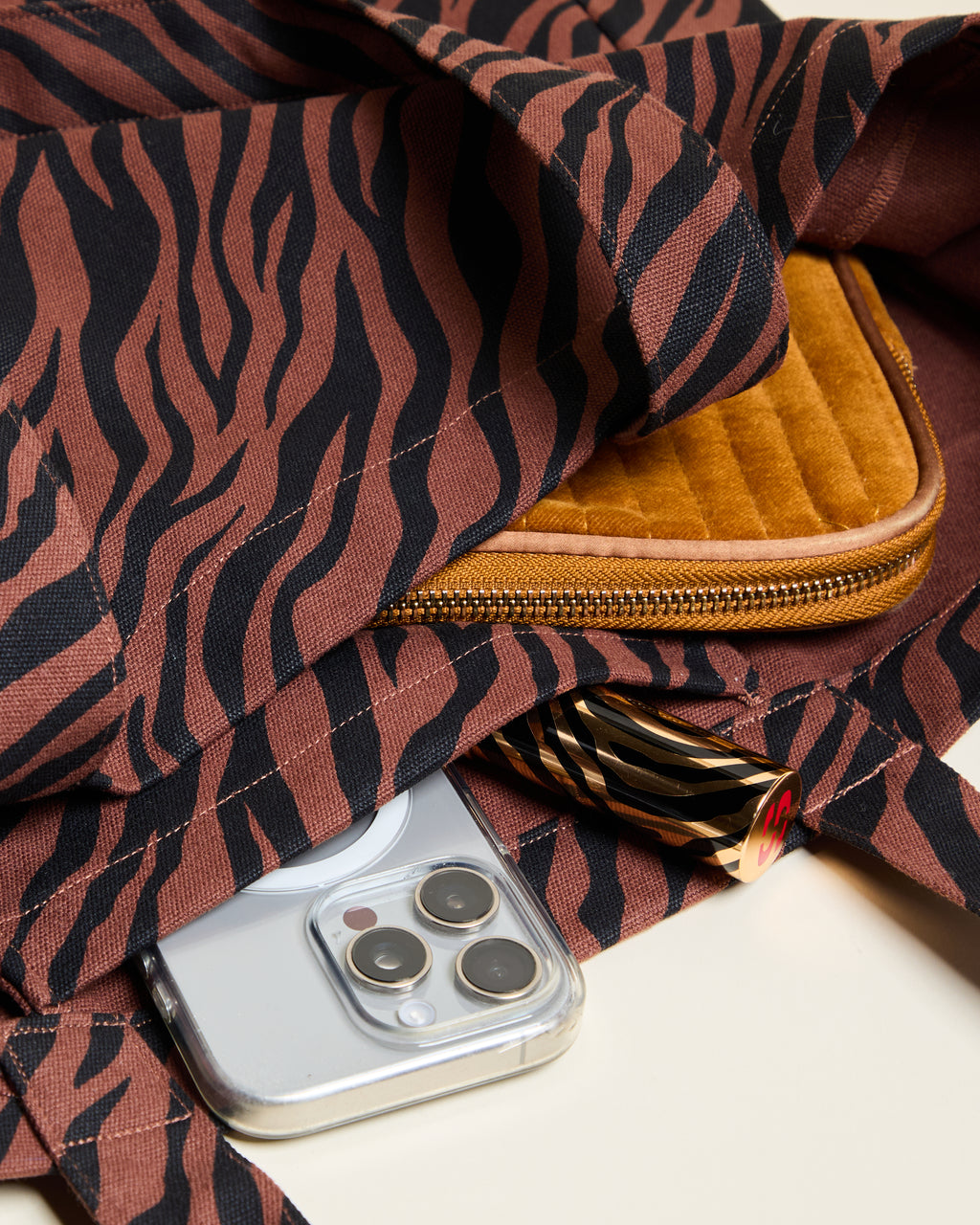 Chocolate Zebra Tote Bag