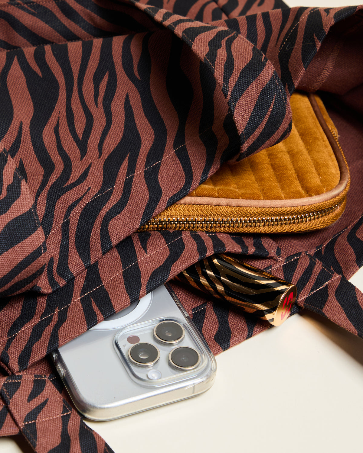 Chocolate Zebra Tote Bag