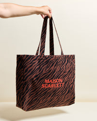 Chocolate Zebra Tote Bag