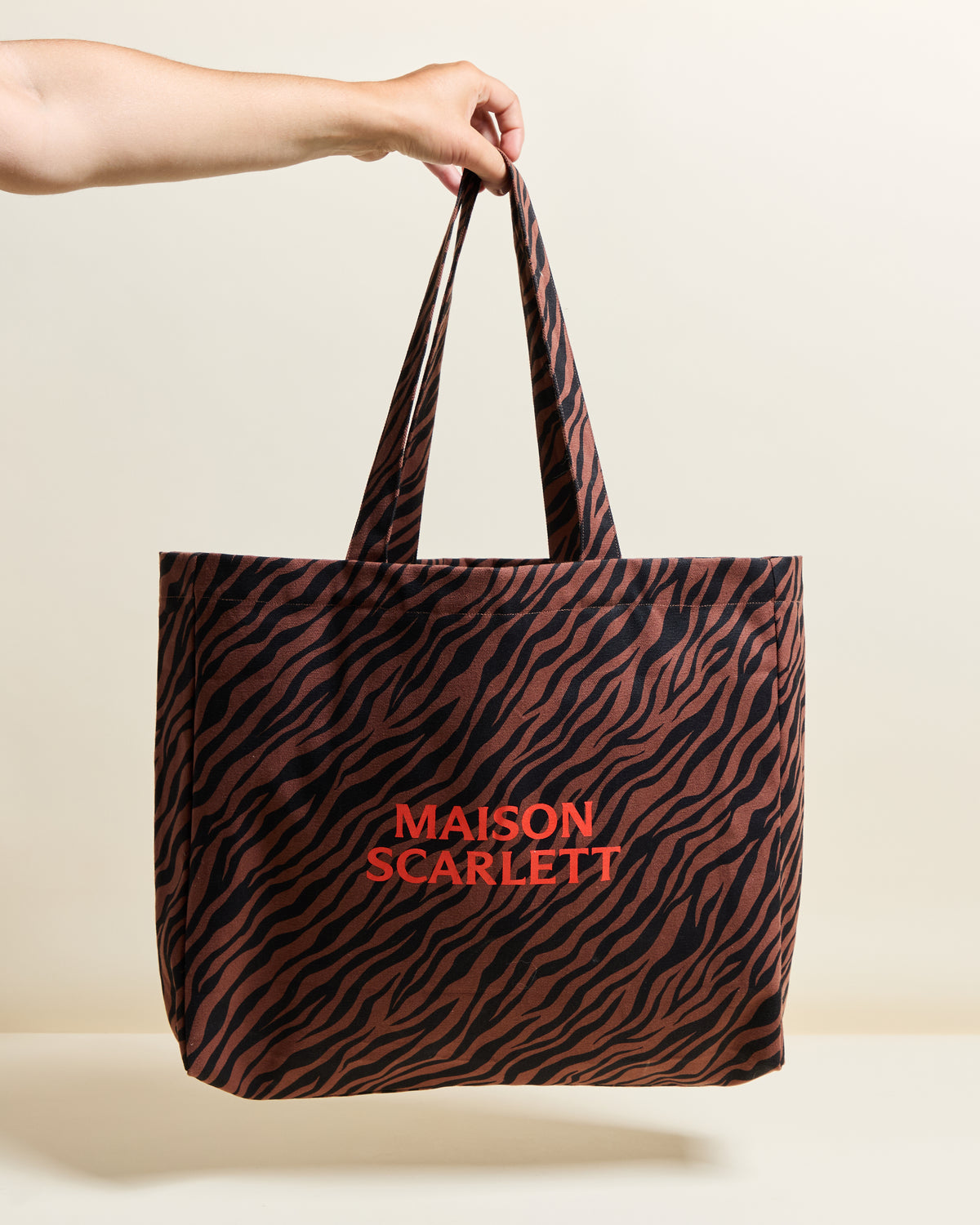 Chocolate Zebra Tote Bag