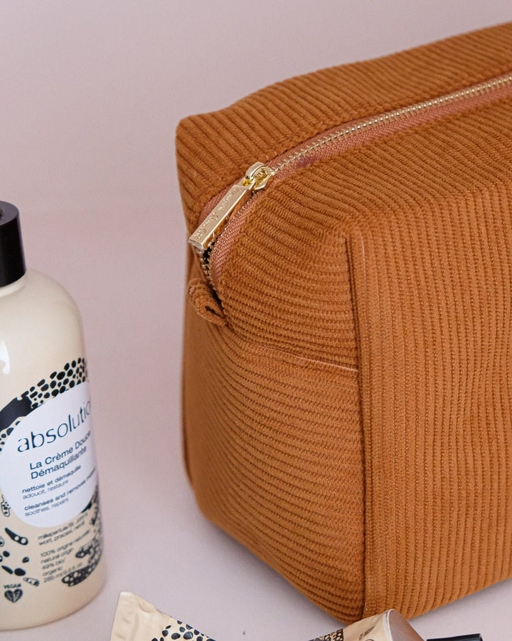 Charlotte corduroy toiletry bag